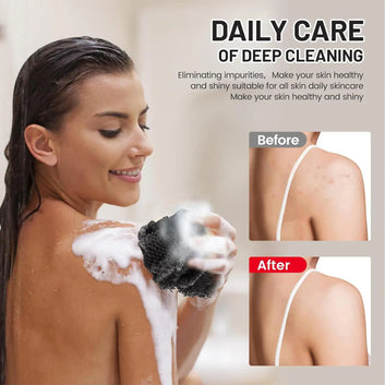 African Net Bath Sponge Body Scrubbing Tool Exfoliating Washcloth Shower Foam Towel Skin Smoother Double Side Loofah Towel
